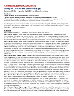 CHAMBER DISCOVERIES PROPOSAL Portugal: Discover