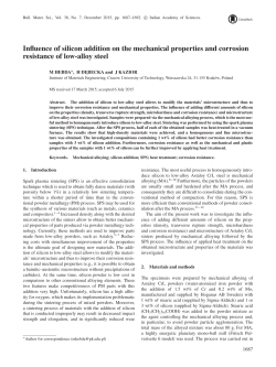 Influence of silicon addition on the mechanical properties and