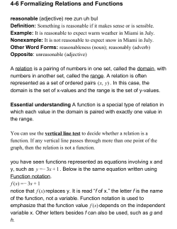 46 Formalizing Relations and Functions