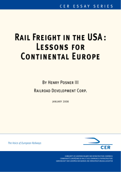 Rail Freight in the USA : Lessons for Continental Europe
