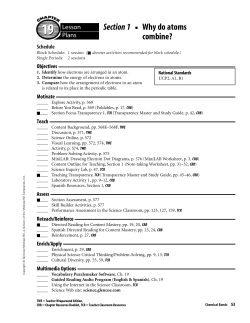 19.1 - Why do atoms combine?