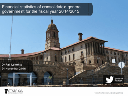 Financial statistics of consolidated general government for the fiscal