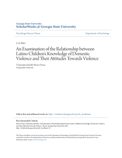 An Examination of the Relationship between Latino Children`s