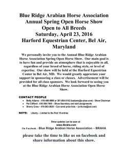SPEED EVENT PATTERNS - Blue Ridge Arabian Horse Association