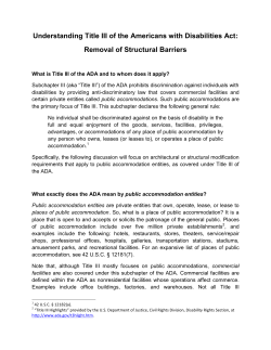 Understanding Title III of the Americans with Disabilities Act