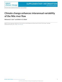 Climate change enhances interannual variability of the Nile river flow