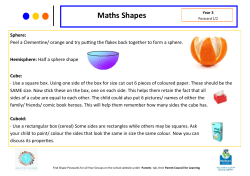 Maths Shapes - Norbury school