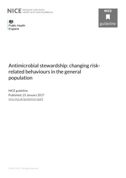 Antimicrobial stewardship: changing risk-related behaviours