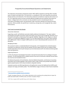 Frequently Encountered Biased Questions and Statements