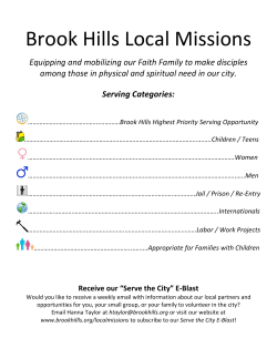 Brook Hills Local Missions - The Church at Brook Hills