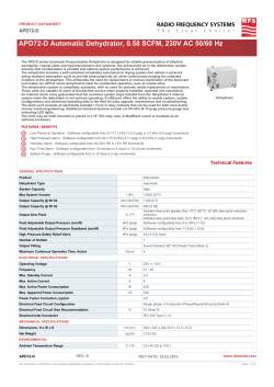 APD72-D Automatic Dehydrator, 0.58 SCFM, 230V AC 50/60 Hz