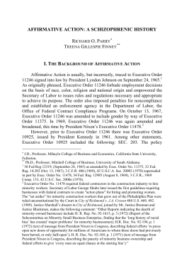 affirmative action: a schizophrenic history
