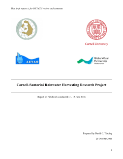 Santorini Water Research Project - Cornell Institute for European