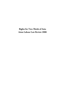 i Rights for Two-Thirds of Asia: Asian Labour Law Review 2008