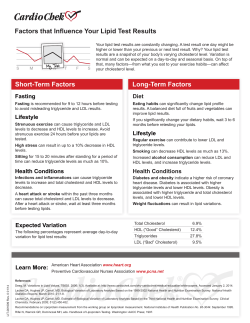 Factors that Influence Your Lipid Test Results