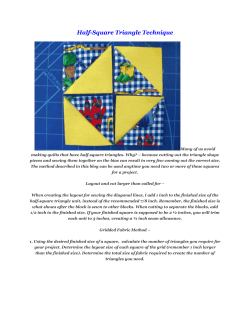 Half-Square Triangle Technique