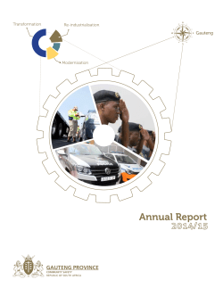 Annual Report - Department of Community Safety