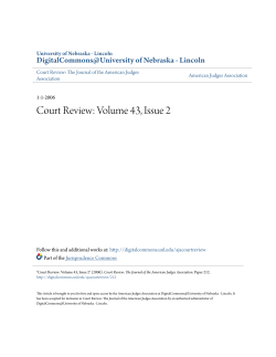 Court Review: Volume 43, Issue 2 - DigitalCommons@University of