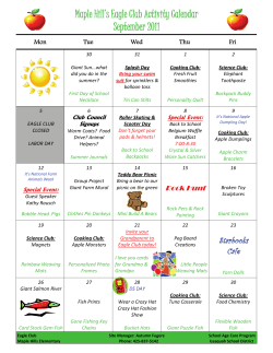 September Activity Calendar