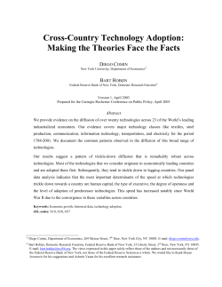 Cross-Country Technological Adoption - Carnegie