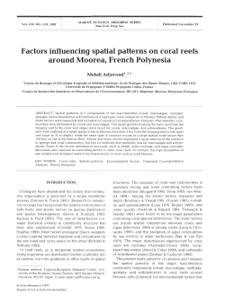 Factors influencing spatial patterns on coral reefs around Moorea