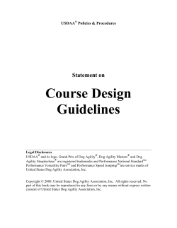 Statement on Course Design Guidelines