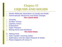 Chapter 13 LIQUIDS AND SOLIDS