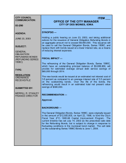 ITEM ____ OFFICE OF THE CITY MANAGER