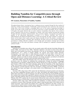 Asemota. Building Namibia for competitiveness through open and