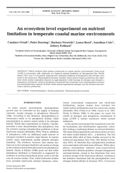 An ecosystem level experiment on nutrient limitation in temperate