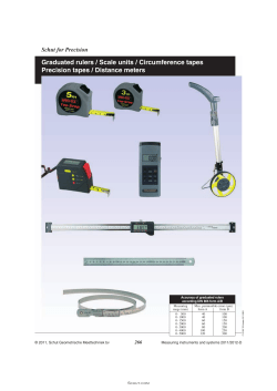 Graduated rulers / Scale units / Circumference tapes Precision tapes