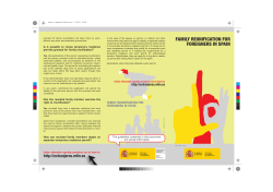 FAMILY REUNIFICATION FOR FOREIGNERS IN SPAIN