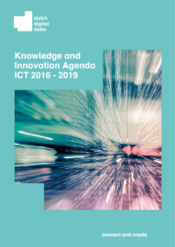 Knowledge and Innovation Agenda ICT 2016 - 2019