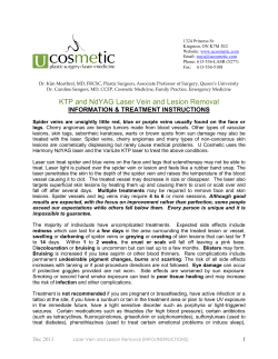 KTP and NdYAG Laser Vein and Lesion Removal