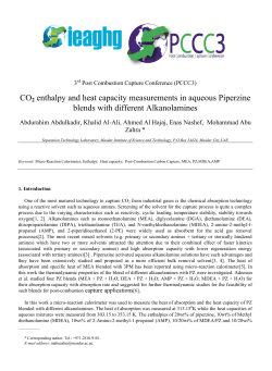 CO2 enthalpy and heat capacity measurements in aqueous
