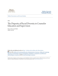 The Disparity of Racial Diversity in Counselor