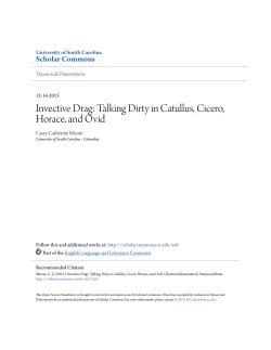 Invective Drag: Talking Dirty in Catullus, Cicero, Horace, and Ovid