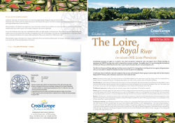 Discover our to 6 to 8-day cruise on the Loire River