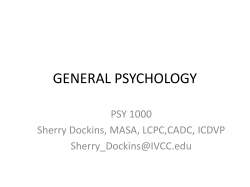 general psychology