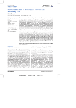 Thermal adaptation of decomposer communities in warming soils