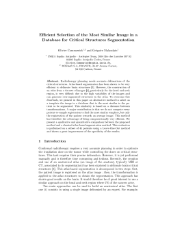 E cient Selection of the Most Similar Image in a Database for Critical