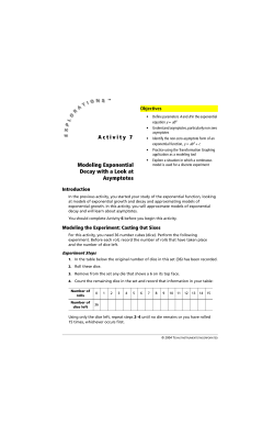 Activity 7 Modeling Exponential Decay with a Look at