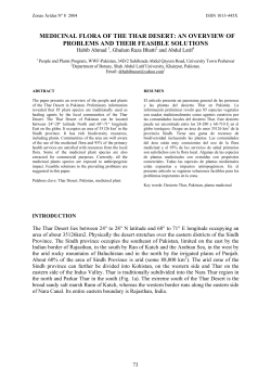 medicinal flora of the thar desert: an overview of problems and their
