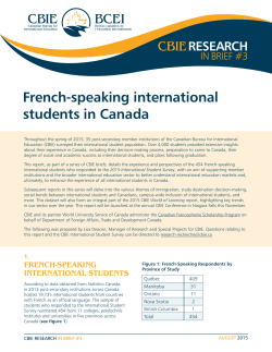French-speaking international students in Canada