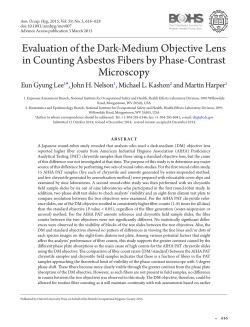 Evaluation of the Dark-Medium Objective Lens in Counting Asbestos