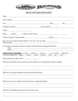 APPLICATION FOR EMPLOYMENT