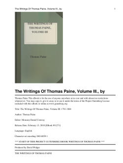 The Writings of Thomas Paine, Volume III