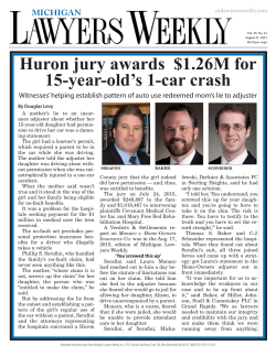Huron jury awards $1.26M for 15-year-old`s 1-car crash