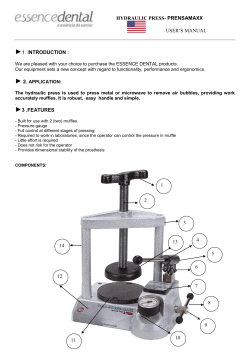 AP HYDRAULIC PRESS- PRENSAMAXX USER`S MANUAL 1