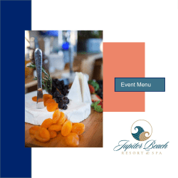 Banquet Menu - Jupiter Beach Resort